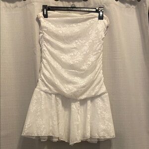 Stellah White Embellished Strapless Maxi Dress